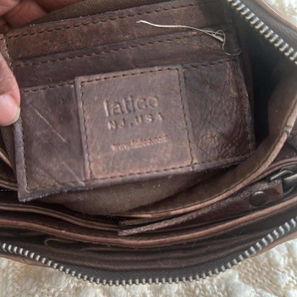 Latico Leather Sunny Brown Leather Crossbody Bag - Picture 7 of 7